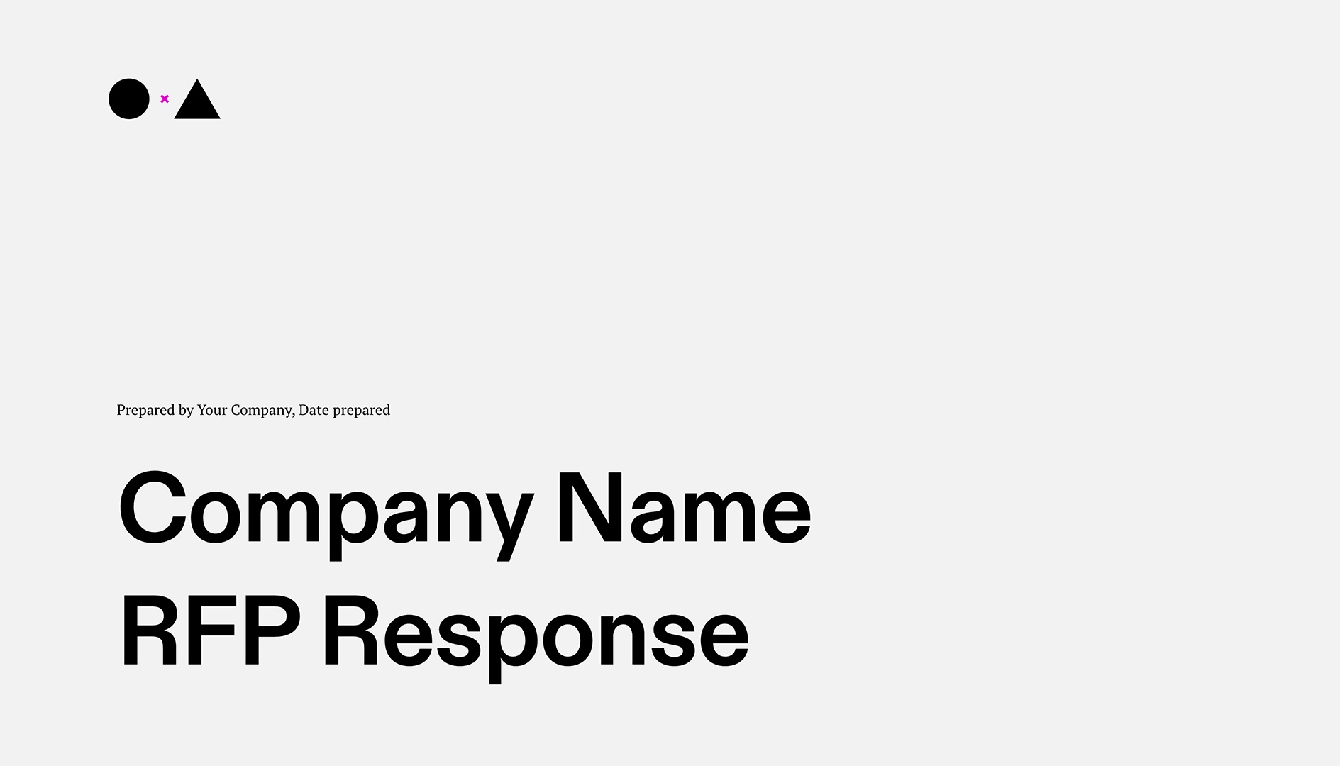 RFP Response - Cover