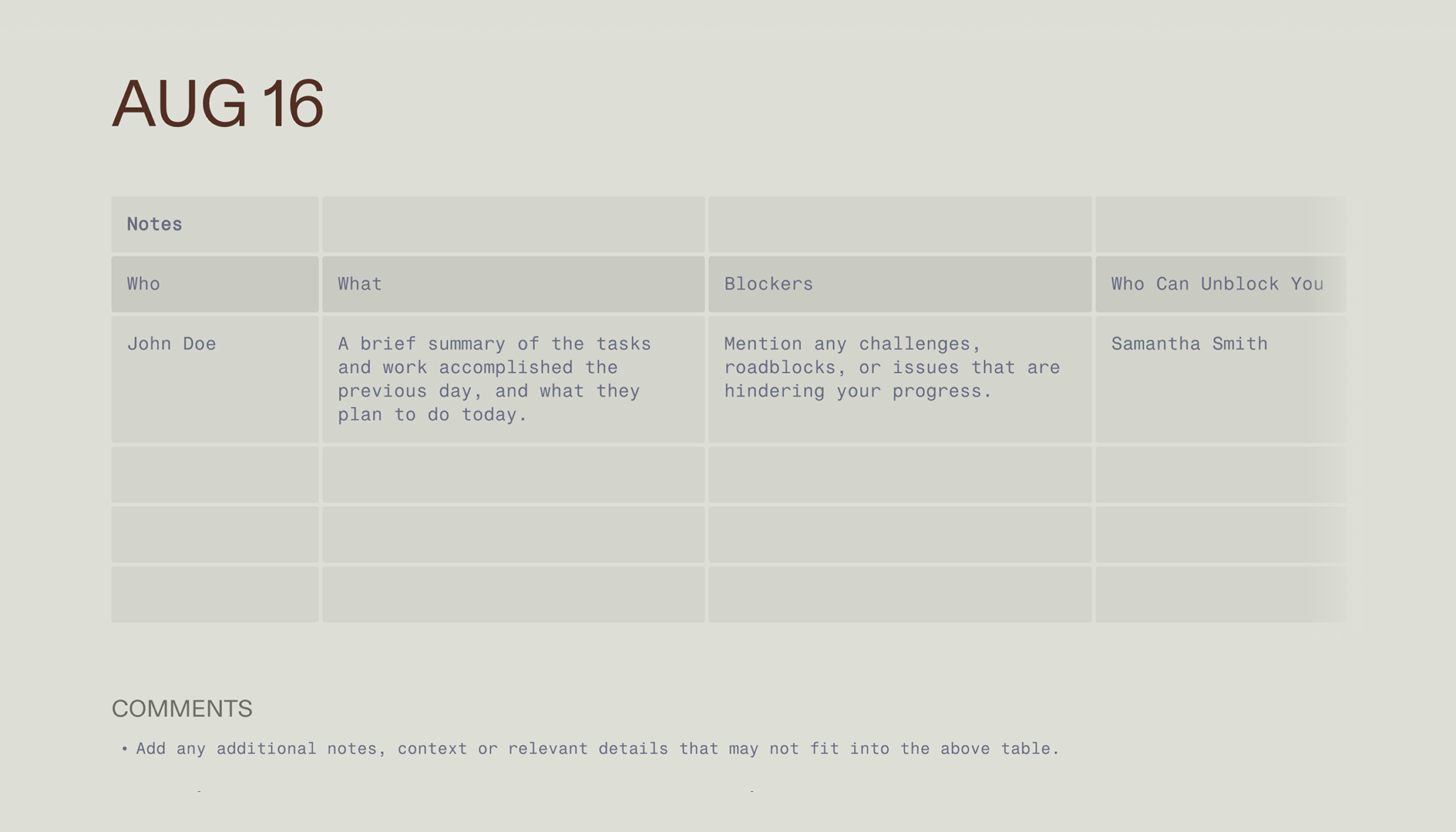 Team Leads Standup - Day