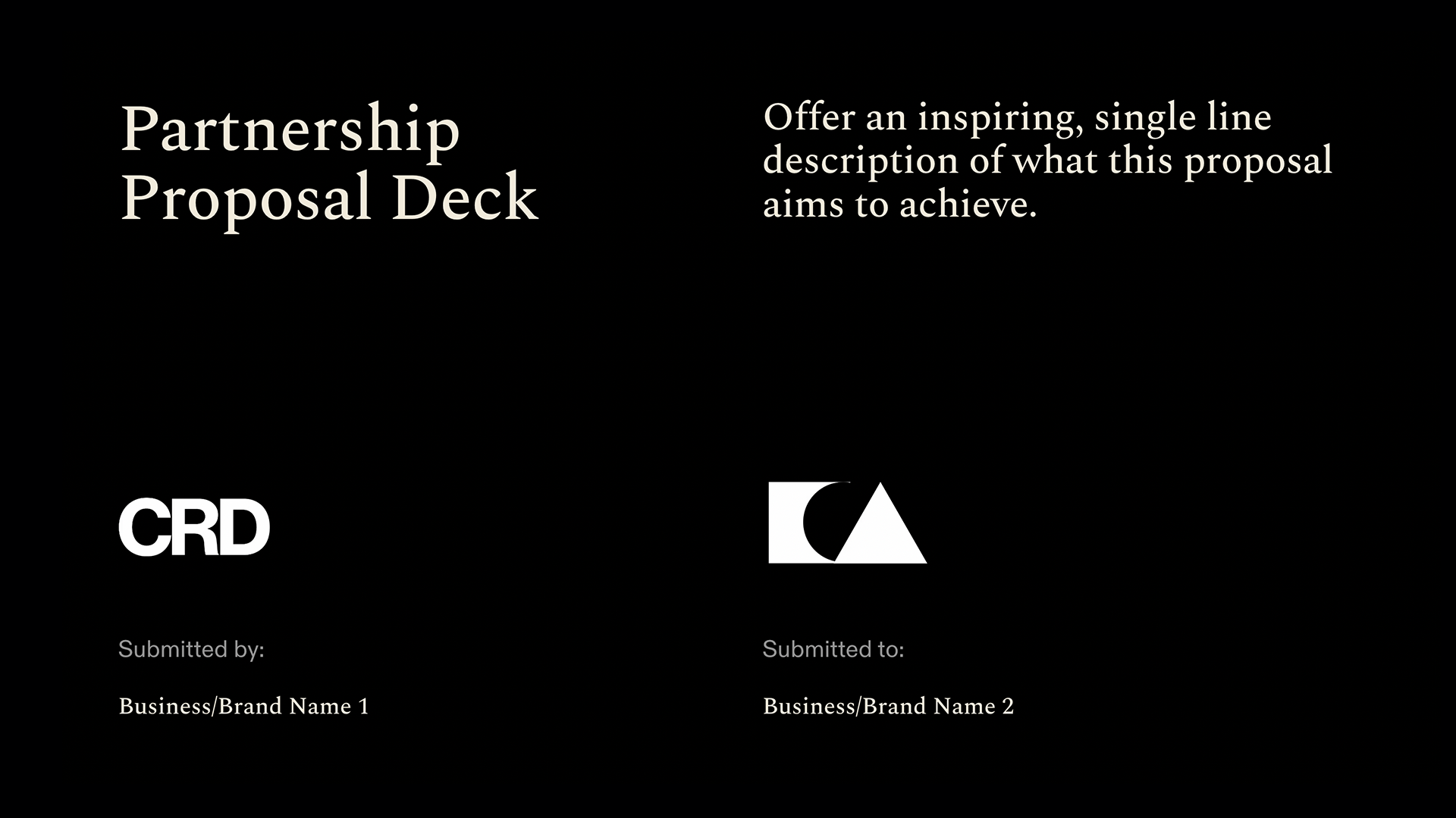 Partnership Proposal Deck - Landing