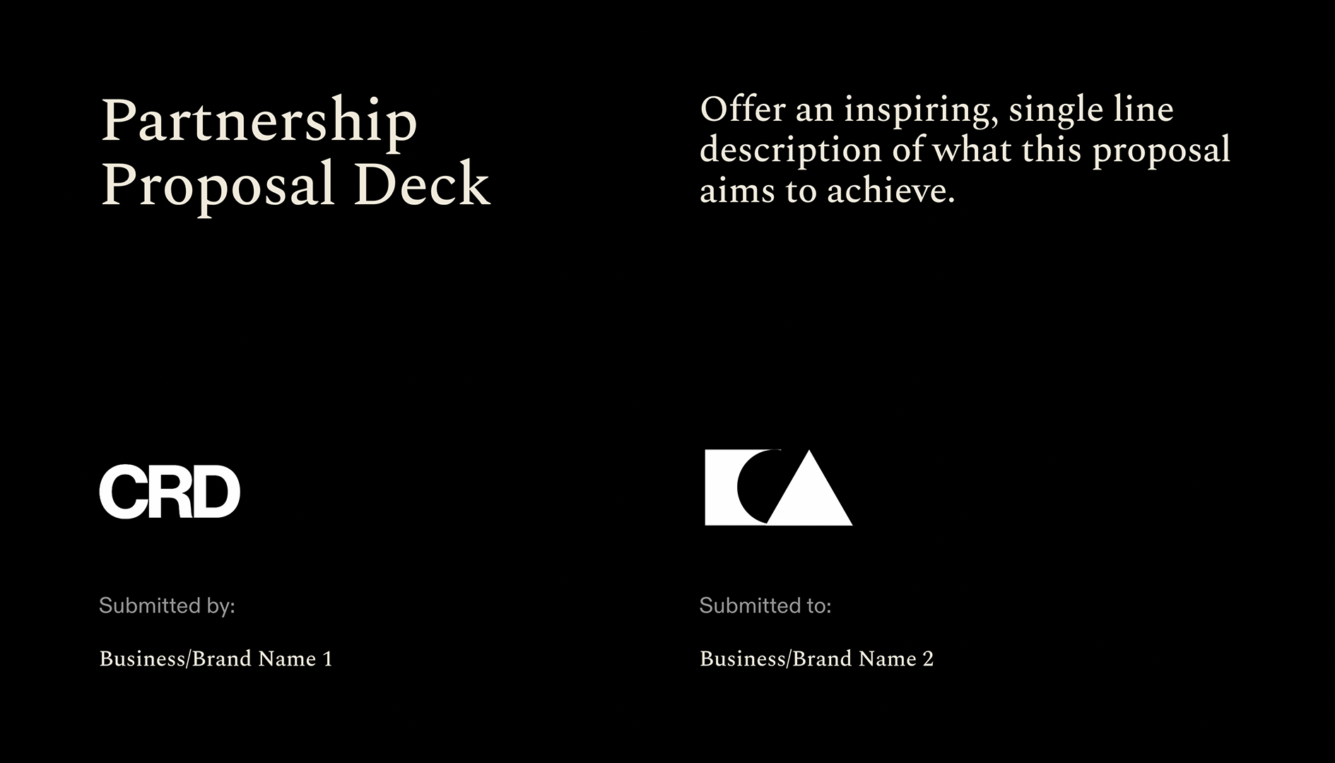 Partnership Proposal Deck - Landing