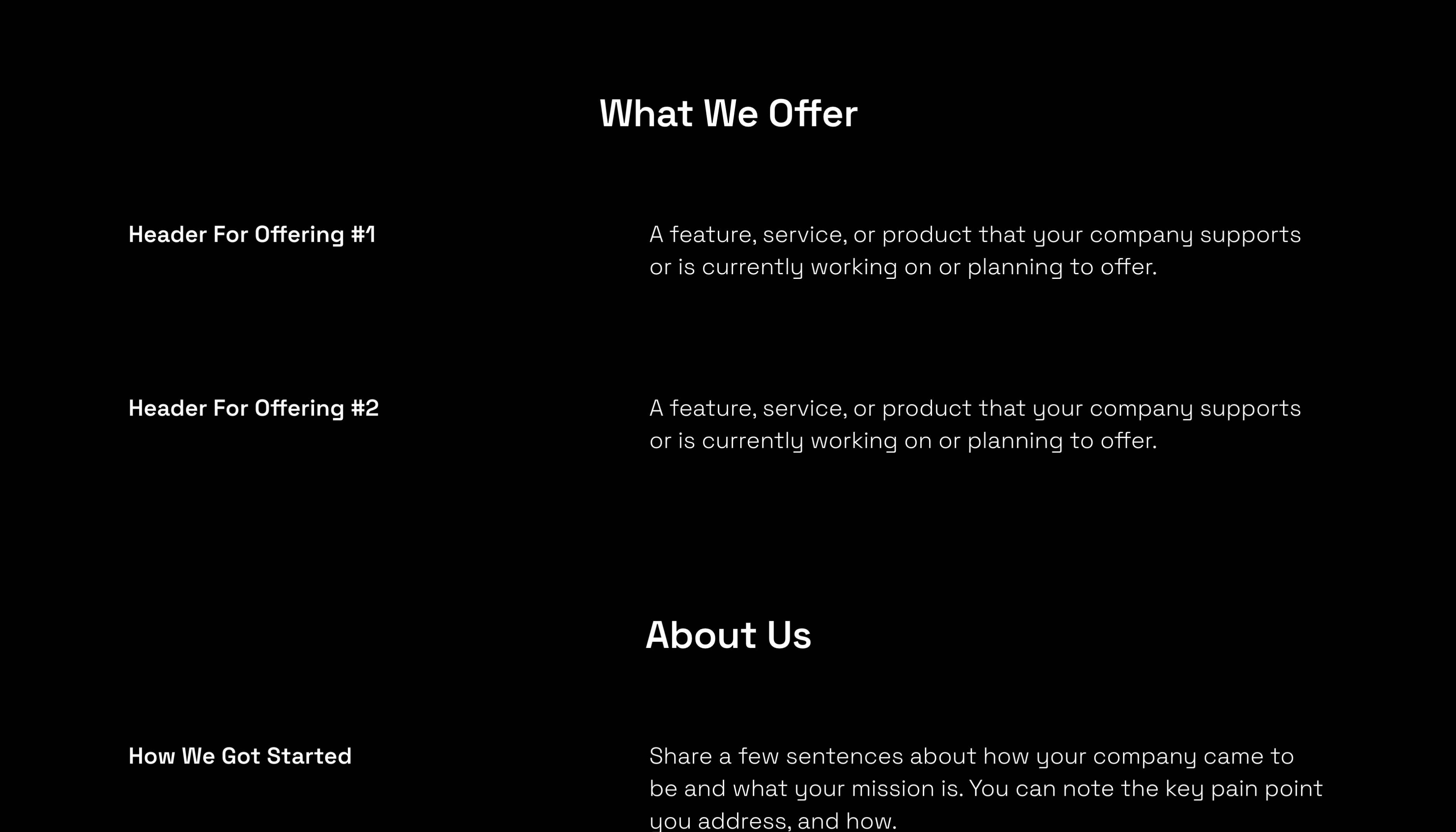 Media Kit Template – Fact Sheet Section